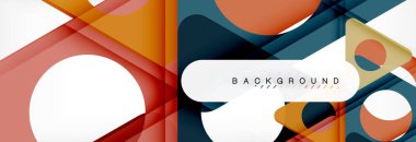 Geometrik arka plan. Modern örtüşen üçgenler. Mesajınız için alışılmadık renkli şekiller. İş veya teknik okul sunuyu, app kapak