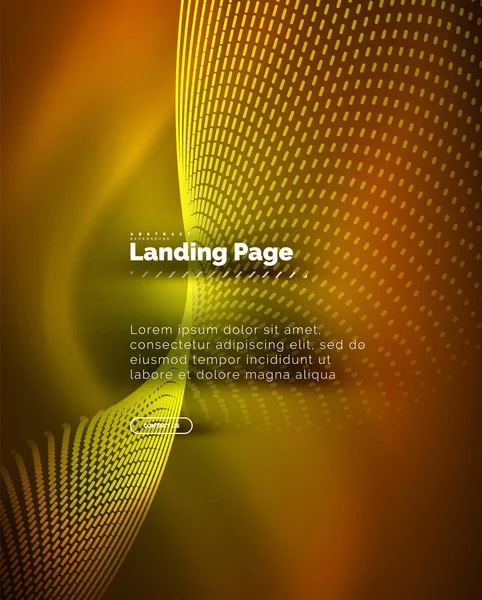 Neonglühender Hintergrund für Landing Page — Stockvektor