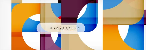 Bannière abstraite de composition de carrés colorés. Illustration pour brochure ou dépliant d'entreprise, présentation et mise en page de conception Web — Image vectorielle