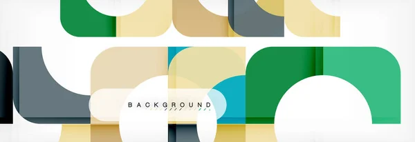 Quadrados geométricos banner abstrato. Ilustração vetorial para folheto ou folheto de negócios, apresentação e layout de web design — Vetor de Stock