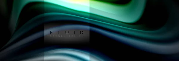 Rainbow fluid abstract shapes, liquid colors design, colorful marble or plastic wavy texture background, multicolored template for business or technology presentation or web brochure cover design — Stock Vector
