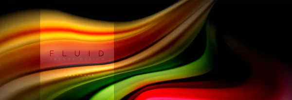 Formas abstratas de fluido de arco-íris, design de cores líquidas, fundo colorido de textura ondulada de mármore ou plástico, modelo multicolorido para apresentação de negócios ou tecnologia ou design de capa de brochura web — Vetor de Stock