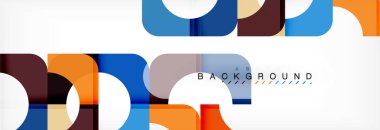 Renkli kareler kompozisyon soyut afiş. Gösterim amacıyla broşür veya el ilanı, sunum ve web tasarım düzeni