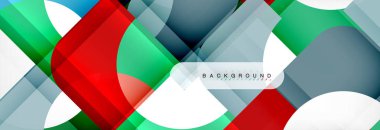 Renkli kareler kompozisyon soyut afiş. Gösterim amacıyla broşür veya el ilanı, sunum ve web tasarım düzeni