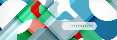 Renkli kareler kompozisyon soyut afiş. Gösterim amacıyla broşür veya el ilanı, sunum ve web tasarım düzeni