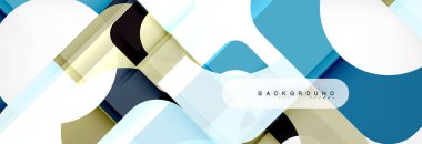 Geometrik kareler afiş soyut. Vektör çizim broşür veya el ilanı, sunum ve web tasarım düzeni için