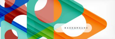 Geometrik arka plan. Modern örtüşen üçgenler. Mesajınız için alışılmadık renkli şekiller. İş veya teknik okul sunuyu, app kapak