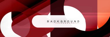 Geometrik arka plan, daireler ve üçgenler şekiller afiş. Gösterim amacıyla broşür veya el ilanı, sunum ve web tasarım düzeni