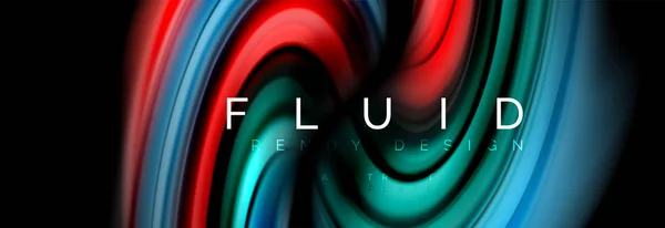 Concept de mouvement de couleur fluide — Image vectorielle