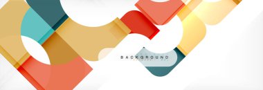 Geometrik kareler afiş soyut. Vektör çizim broşür veya el ilanı, sunum ve web tasarım düzeni için