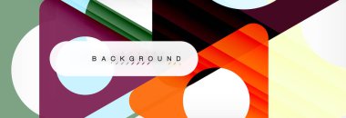 Geometrik arka plan. Modern örtüşen üçgenler. Mesajınız için alışılmadık renkli şekiller. İş veya teknik okul sunuyu, app kapak