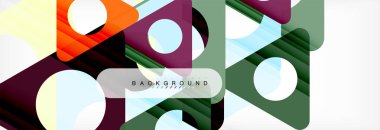 Geometrik arka plan. Modern örtüşen üçgenler. Mesajınız için alışılmadık renkli şekiller. İş veya teknik okul sunuyu, app kapak