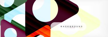 Geometrik arka plan. Modern örtüşen üçgenler. Mesajınız için alışılmadık renkli şekiller. İş veya teknik okul sunuyu, app kapak