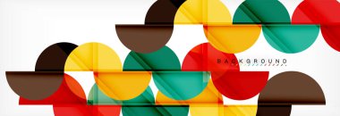 Daire modern geometrik arka plan illüstrasyon