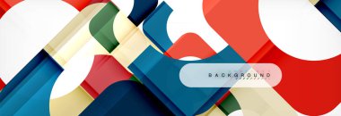 Renkli kareler kompozisyon soyut afiş. Gösterim amacıyla broşür veya el ilanı, sunum ve web tasarım düzeni