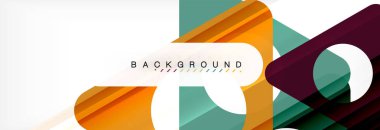 Geometrik arka plan. Modern örtüşen üçgenler. Mesajınız için alışılmadık renkli şekiller. İş veya teknik okul sunuyu, app kapak