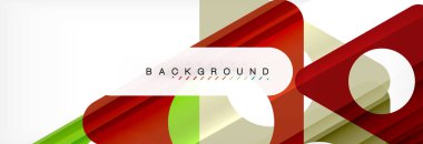 Geometrik arka plan, daireler ve üçgenler şekiller afiş. Gösterim amacıyla broşür veya el ilanı, sunum ve web tasarım düzeni