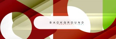 Geometrik arka plan, daireler ve üçgenler şekiller afiş. Gösterim amacıyla broşür veya el ilanı, sunum ve web tasarım düzeni