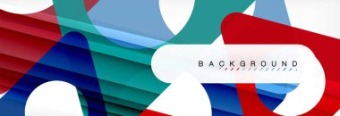 Geometrik arka plan. Modern örtüşen üçgenler. Mesajınız için alışılmadık renkli şekiller. İş veya teknik okul sunuyu, app kapak