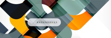 Geometrik kareler afiş soyut. Vektör çizim broşür veya el ilanı, sunum ve web tasarım düzeni için