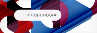 Geometrik arka plan, daireler ve üçgenler şekiller afiş. Gösterim amacıyla broşür veya el ilanı, sunum ve web tasarım düzeni