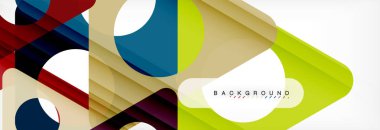 Geometrik arka plan. Modern örtüşen üçgenler. Mesajınız için alışılmadık renkli şekiller. İş veya teknik okul sunuyu, app kapak