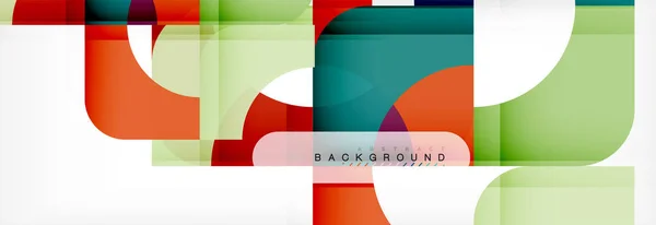 Quadrados geométricos banner abstrato. Ilustração vetorial para folheto ou folheto de negócios, apresentação e layout de web design —  Vetores de Stock