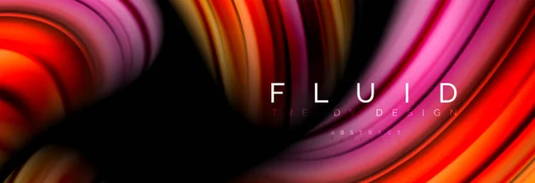 Efecto de movimiento de colores fluidos de onda, fondo abstracto holográfico. Ilustración vectorial — Archivo Imágenes Vectoriales