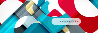 Renkli kareler kompozisyon soyut afiş. Gösterim amacıyla broşür veya el ilanı, sunum ve web tasarım düzeni