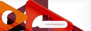 Geometrik arka plan, daireler ve üçgenler şekiller afiş. Gösterim amacıyla broşür veya el ilanı, sunum ve web tasarım düzeni