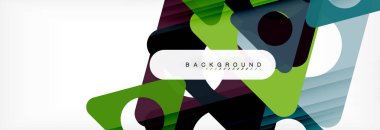 Geometrik arka plan. Modern örtüşen üçgenler. Mesajınız için alışılmadık renkli şekiller. İş veya teknik okul sunuyu, app kapak