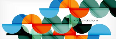 Daire modern geometrik arka plan illüstrasyon