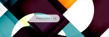 Renkli kare şekiller, geometrik modern arka plan