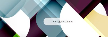 Geometrik kareler afiş soyut. Vektör çizim broşür veya el ilanı, sunum ve web tasarım düzeni için