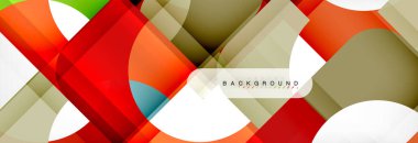 Renkli kare şekiller, geometrik modern arka plan