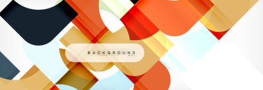 Renkli kareler kompozisyon soyut afiş. Gösterim amacıyla broşür veya el ilanı, sunum ve web tasarım düzeni