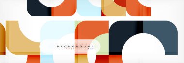 Renkli kareler kompozisyon soyut afiş. Gösterim amacıyla broşür veya el ilanı, sunum ve web tasarım düzeni