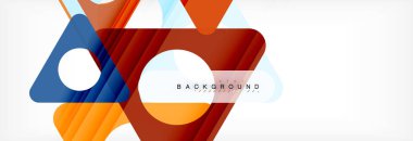 Geometrik arka plan. Modern örtüşen üçgenler. Mesajınız için alışılmadık renkli şekiller. İş veya teknik okul sunuyu, app kapak