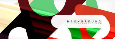 Geometrik arka plan. Modern örtüşen üçgenler. Mesajınız için alışılmadık renkli şekiller. İş veya teknik okul sunuyu, app kapak