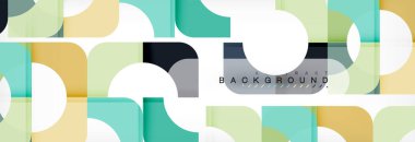 Renkli kare şekiller, geometrik modern arka plan