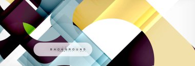 Geometrik kareler afiş soyut. Vektör çizim broşür veya el ilanı, sunum ve web tasarım düzeni için