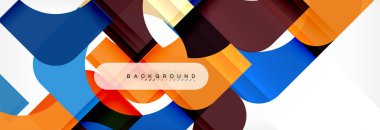 Renkli kareler kompozisyon soyut afiş. Gösterim amacıyla broşür veya el ilanı, sunum ve web tasarım düzeni