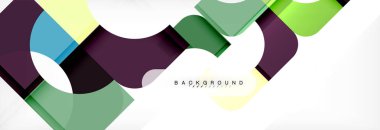 Renkli kareler kompozisyon soyut afiş. Gösterim amacıyla broşür veya el ilanı, sunum ve web tasarım düzeni