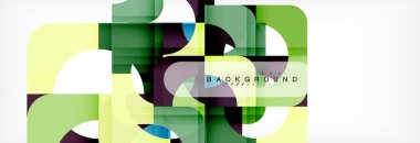 Renkli kareler kompozisyon soyut afiş. Gösterim amacıyla broşür veya el ilanı, sunum ve web tasarım düzeni