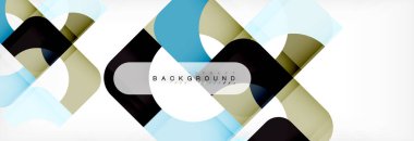 Geometrik kareler afiş soyut. Vektör çizim broşür veya el ilanı, sunum ve web tasarım düzeni için