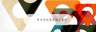 Geometrik arka plan. Modern örtüşen üçgenler. Mesajınız için alışılmadık renkli şekiller. İş veya teknik okul sunuyu, app kapak