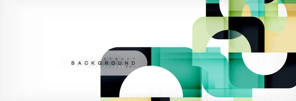 Colore forme quadrate, geometrico moderno sfondo astratto — Vettoriale Stock