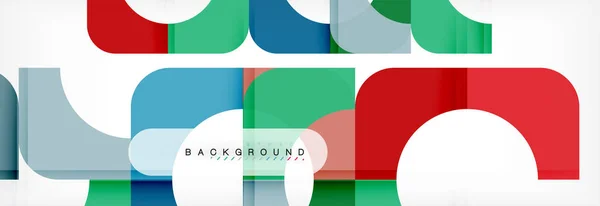 Colorati quadrati composizione banner astratto. Illustrazione per brochure aziendale o volantino, presentazione e layout di web design — Vettoriale Stock
