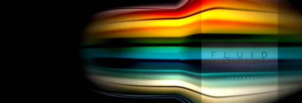 Formas abstractas fluidas del arco iris, diseño de colores líquidos, mármol colorido o fondo de textura ondulada de plástico, plantilla multicolor para presentación de negocios o tecnología o diseño de cubierta de folleto web — Vector de stock