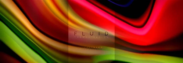 Rainbow fluid abstract shapes, liquid colors design, colorful marble or plastic wavy texture background, multicolored template for business or technology presentation or web brochure cover design — Stock Vector